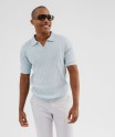 Polo en maille côtelée à encolure ouverte homme[MISSING]